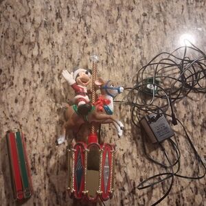 Vintage 1997 Mr. Christmas A Mickey Carousel Tree Top Box Paperwork Disney